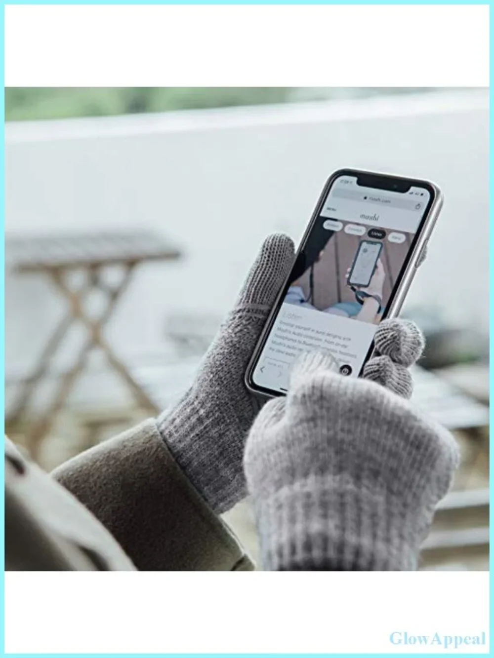 Touchscreen Gloves with GripTrak, Knit, Fleece Lined, Smartphone Compatible